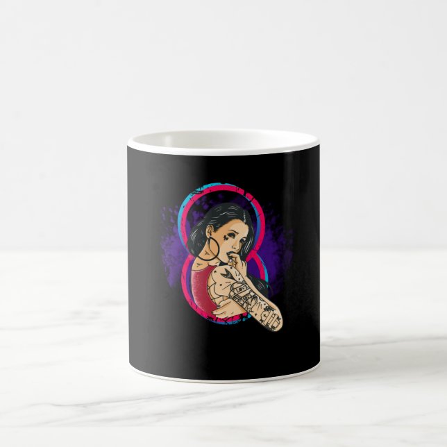 Tattoo Girl Kärlek Tattoos Kaffemugg (Center)