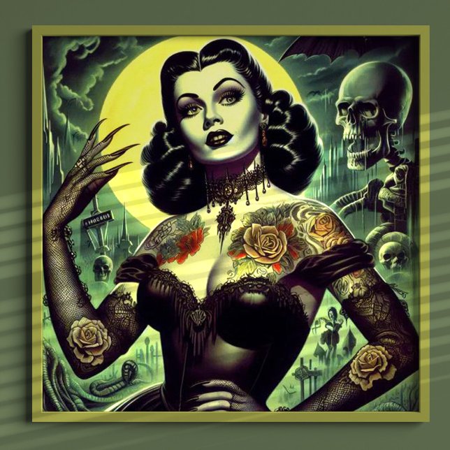 Tattoo Goth Woman Poster (Skapare uppladdad)