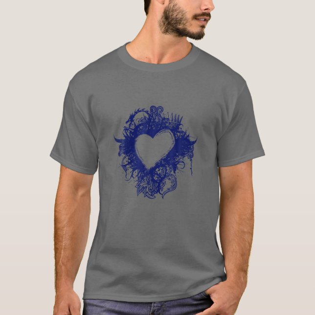 Tattoo Heart Tribal Graffiti T Shirt (Framsida)