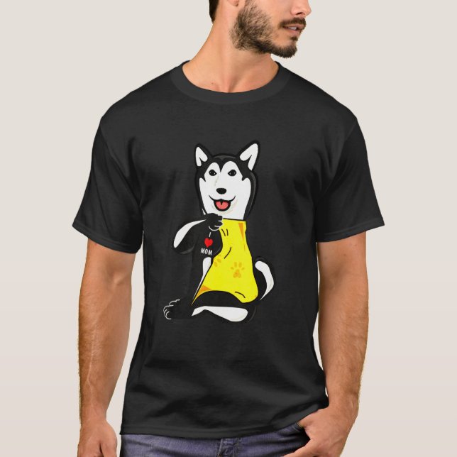 Tattoo Husky T Shirt (Framsida)