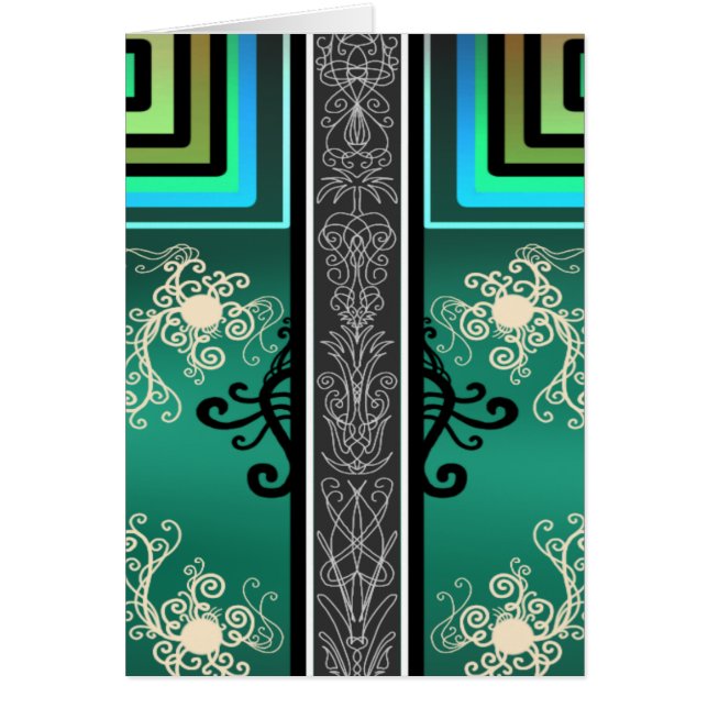 Tattoo Jade Design Hälsningskort (Framsidan)