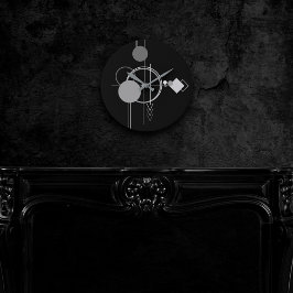 Tattoo Modern Art Deco | Minimering av svartvitt o Rund Klocka