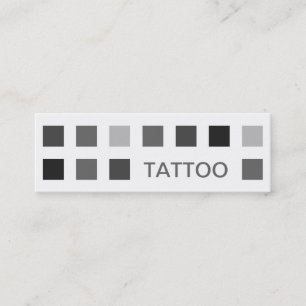TATTOO (modets kvadrater) Mini Visitkort