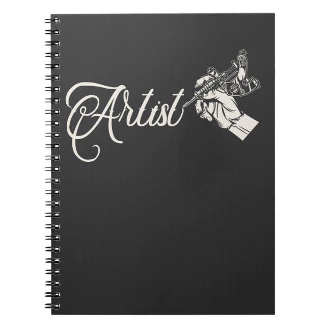 Tattoo Pen Artist Tattoo Bläck Art Anteckningsbok (Framsidan)