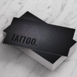 Tattoo Professionell Black Bold Minimalist Visitkort<br><div class="desc">Tattoo Professionell Black Bold Minimalist-Affärskort.</div>