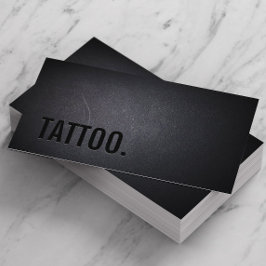 Tattoo Professionell Black Bold Minimalist Visitkort