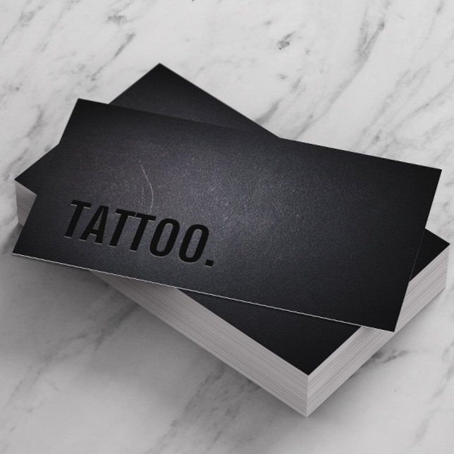 Tattoo Professionell Black Bold Minimalist Visitkort (Skapare uppladdad)