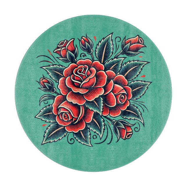 Tattoo Ro Röd ros Flower Art (Framsidan)