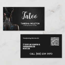 Tattoo Shop Anpassningsbar QR Visitkort