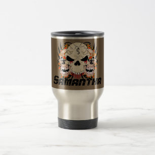 Tattoo Skull 15 oz. Resemugg av rostfritt stål Kop