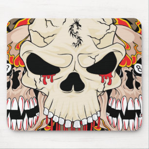 Tattoo Skull åtta Boll Personlig Mousepad Musmatta