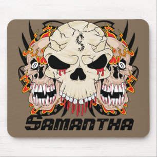 Tattoo Skull åtta Boll Personlig Mousepad Musmatta