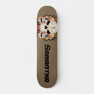 Tattoo Skull åtta Skateboard Boll Old school Bräda 20 Cm