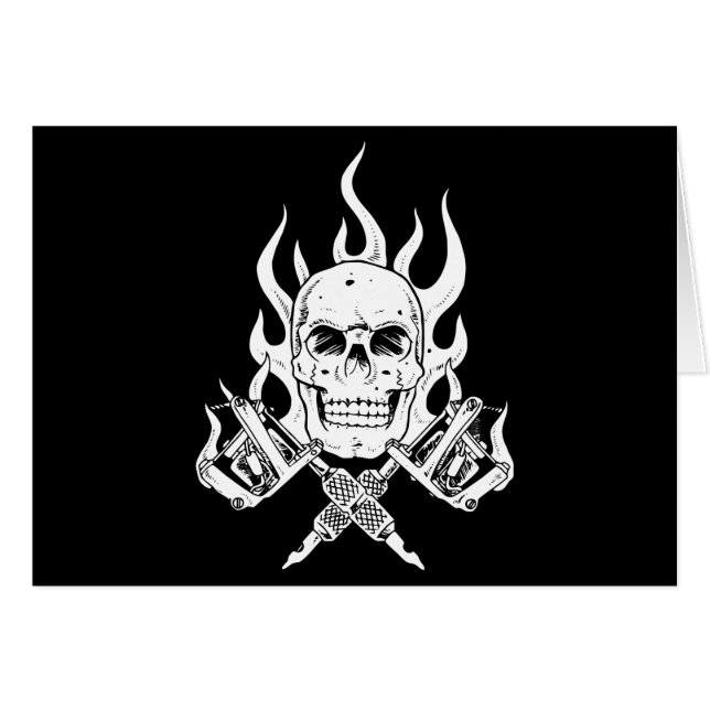 Tattoo Skull OBS Kort (Framsidan Horizontal)