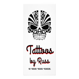 Tattoo Skull Reklamkort