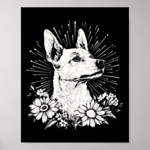 Tattoo Stil Älskare Canaan Retro Hund Poster