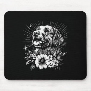 Tattoo Stil Älskare Golden Retriever Retro Hund Musmatta