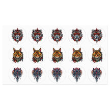 Tattoo Stil Animal Stickers