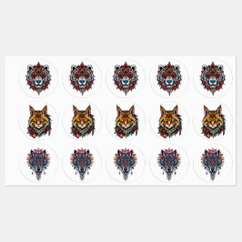 Tattoo Stil Animal Stickers