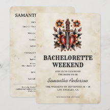 Tattoo Stil Heart Dagger Retro Bachelorette