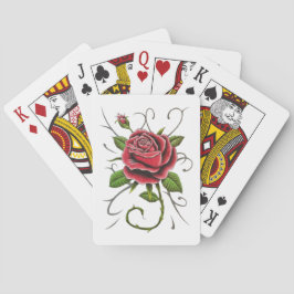 ’Tattoo Stil Röd ros’ Casinokort