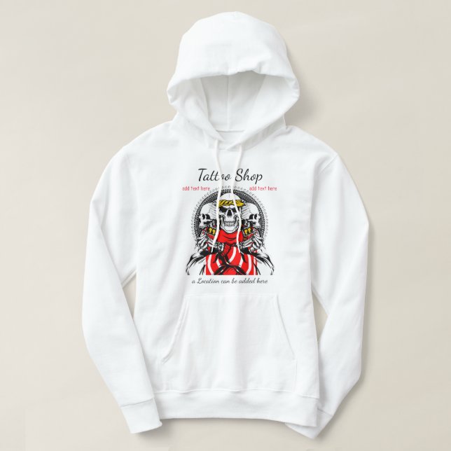 Tattoo Studio Basic Hooded Sweatshirt (Design framsida)