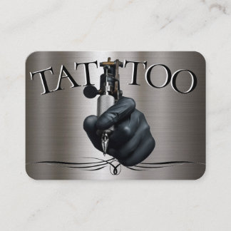 Tattoo Template Mighty, 3,5 tum x 2,5 tum Visitkort