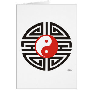 Tattoo Yin & Yang Hälsningskort