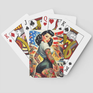 Tattooed American Pin-up Casinokort