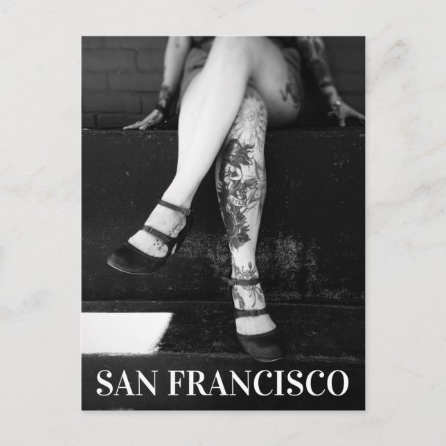 Tattooed Ben - San Francisco California Vykort (Framsida)