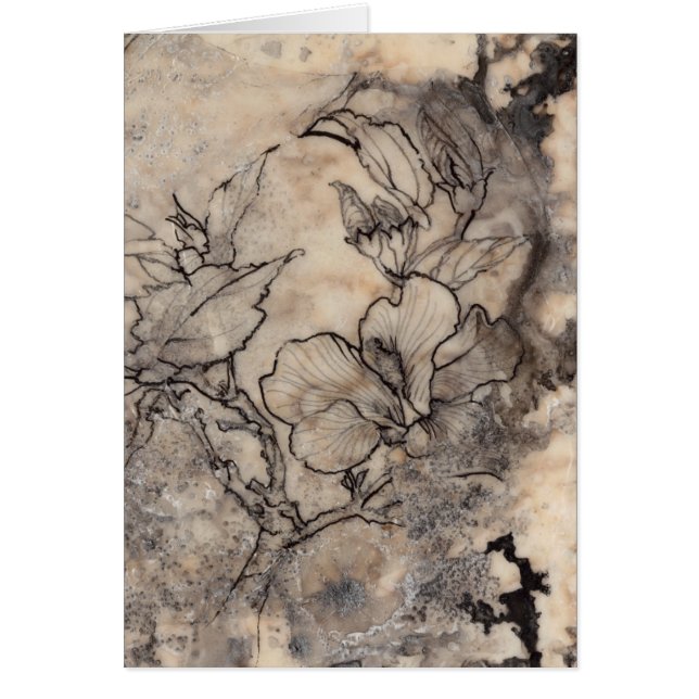 Tattooed Blommigt I Hälsningskort (Framsidan)