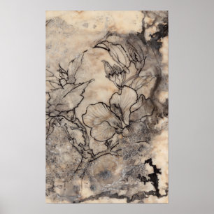 Tattooed Blommigt I Poster