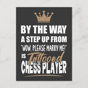 Tattooed Chess Player är den ultimata appellen Vykort