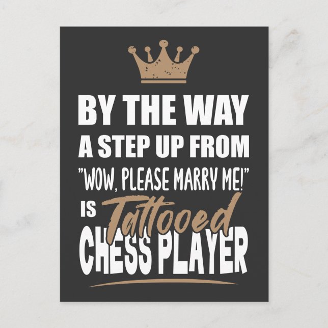 Tattooed Chess Player är den ultimata appellen Vykort (Framsida)