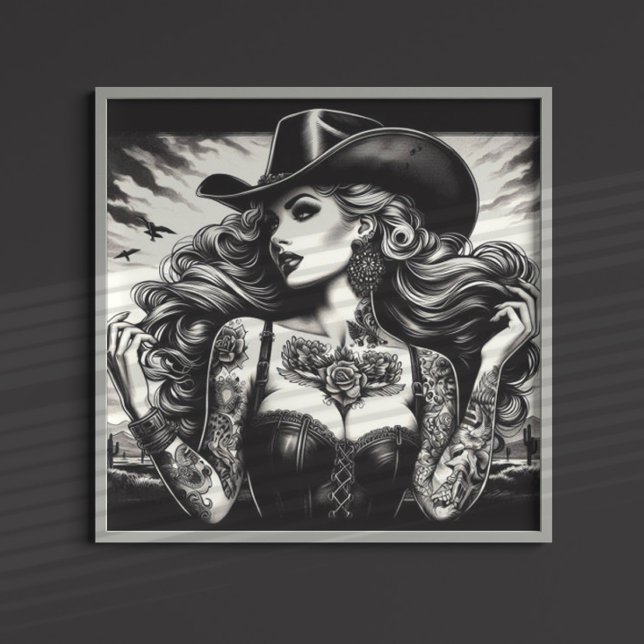 Tattooed Cowgirl Poster (Skapare uppladdad)