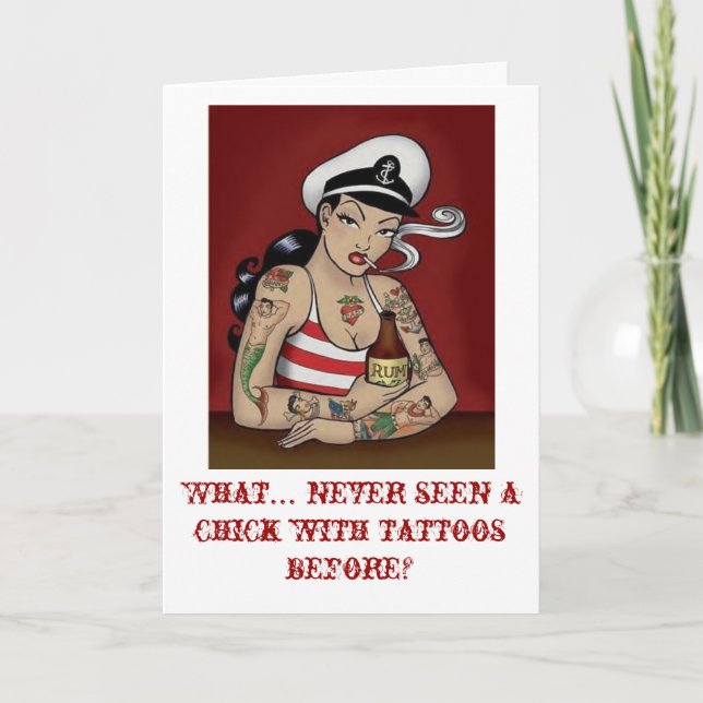 Tattooed Dam Helgkort (Framsida)