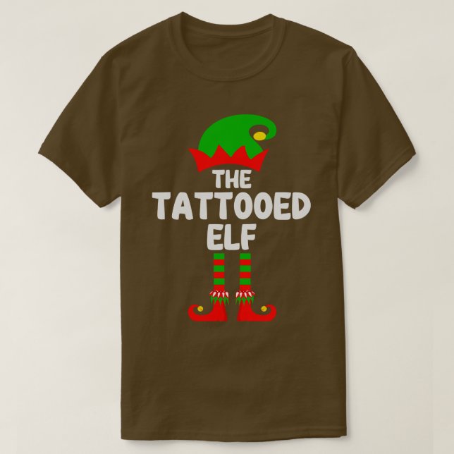 Tattooed Elf Matching Family Group jul Party T Shirt (Design framsida)