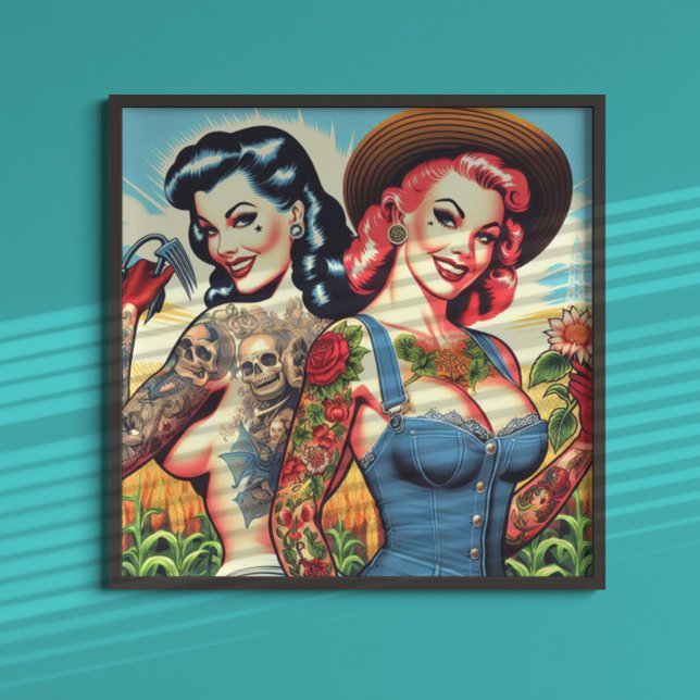 Tattooed Farmer Girls Poster (Skapare uppladdad)