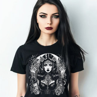Tattooed Gothic Woman T Shirt