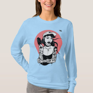 Tattooed Ice Cream Girl långärmad T-Shirt