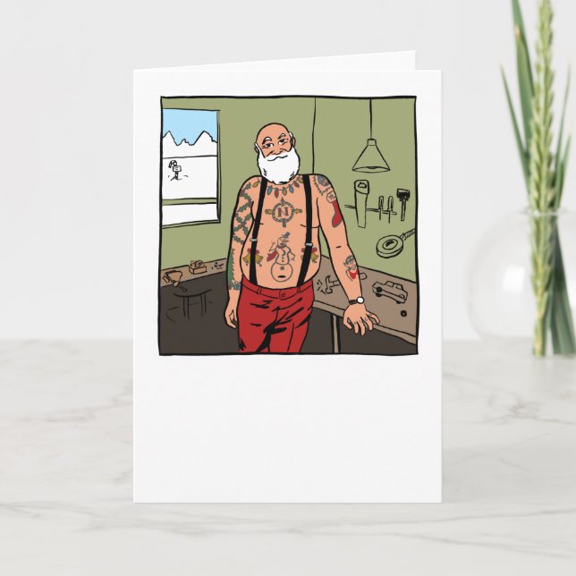 Tattooed julkort helgkort (Framsida)