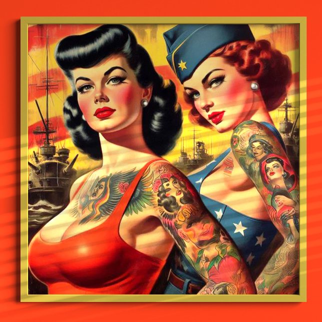 Tattooed Military Pin-up Poster (Skapare uppladdad)