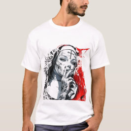 Tattooed Nun Graffiti Art T Shirt
