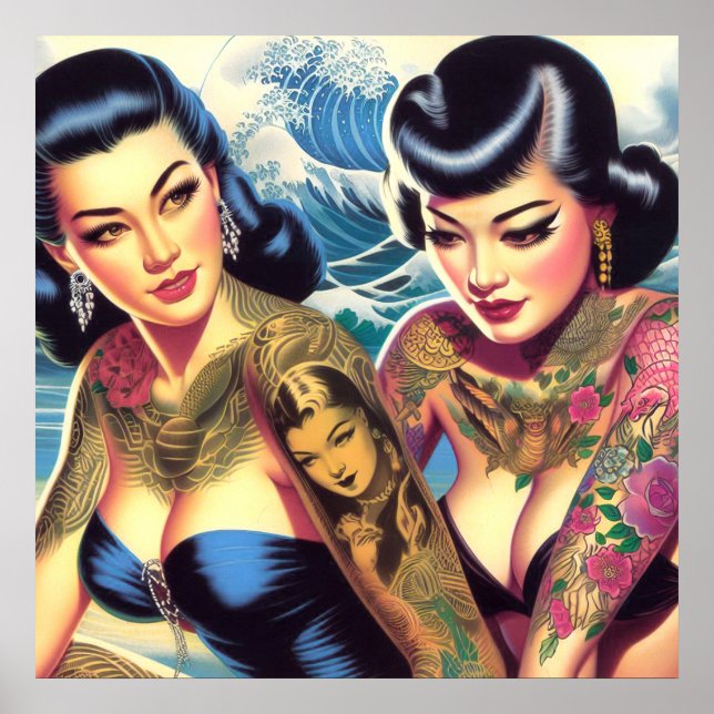 Tattooed Oriental Girls Poster (Framsidan)