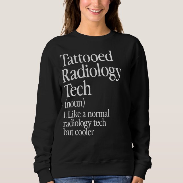 Tattooed Radiology Tech Definition Tattoo Artist R T Shirt (Framsida)