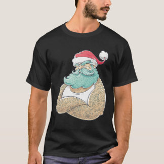 Tattooed Santa Fantastisk juldesign T Shirt
