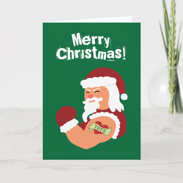 Tattooed Santa Helgkort (Framsida)