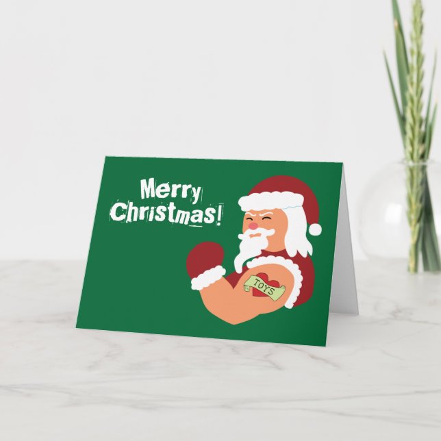 Tattooed Santa Helgkort (Framsida)