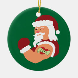 Tattooed Santa Julgransprydnad Keramik