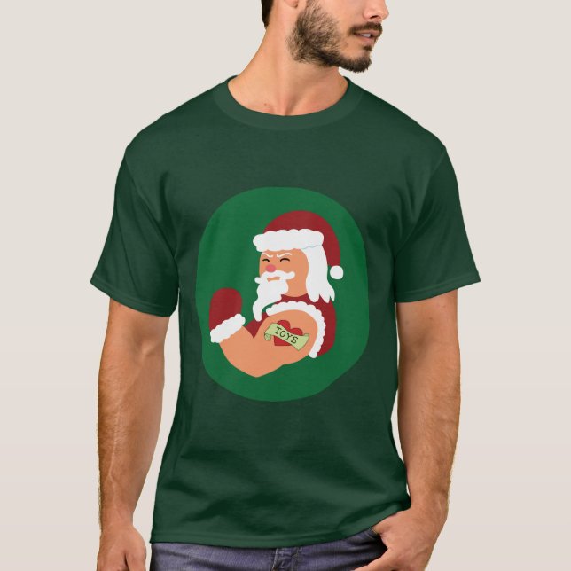Tattooed Santa T-Shirt (Framsida)